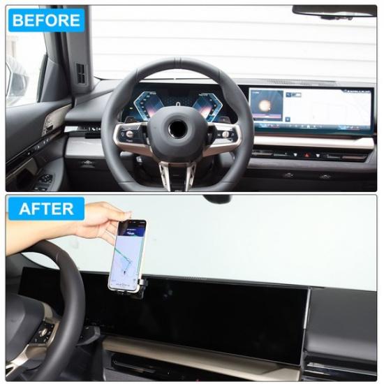 Navigation Screen Mount Bracket Cell Phone Holder For BMW 5 Series G60 i5 2024+