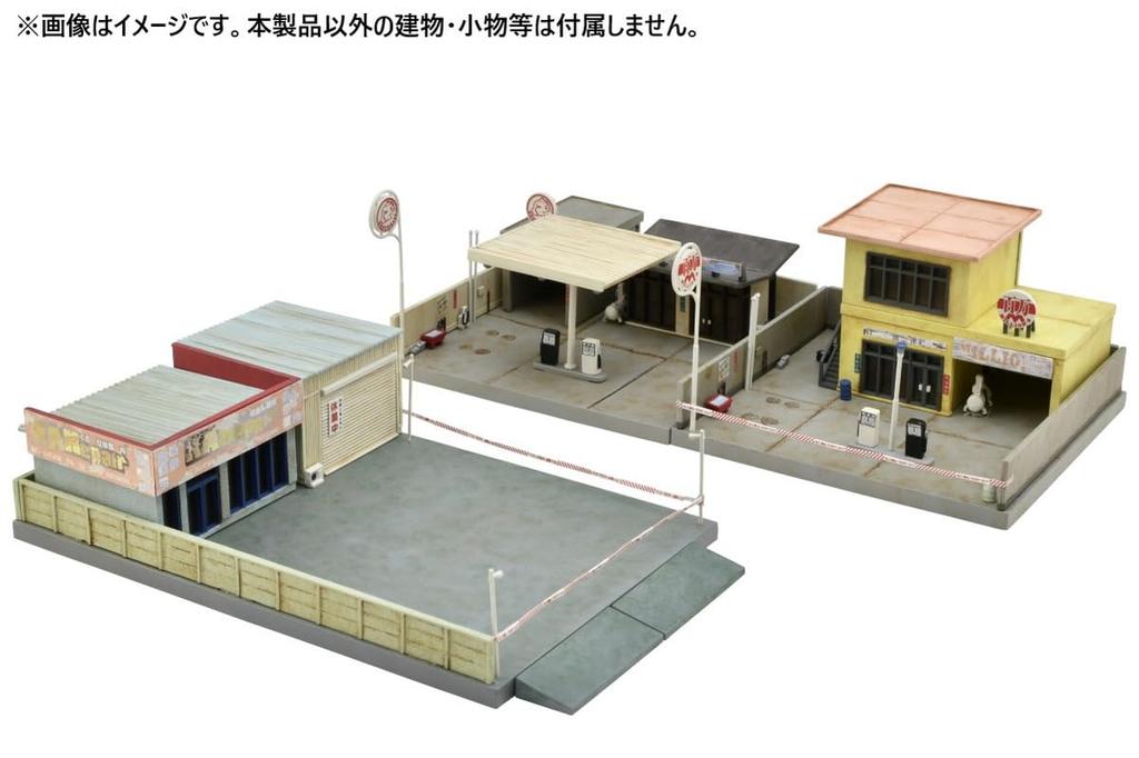 TOMYTEC Building Collection 183 Closed Gas Station A Diorama Supplies