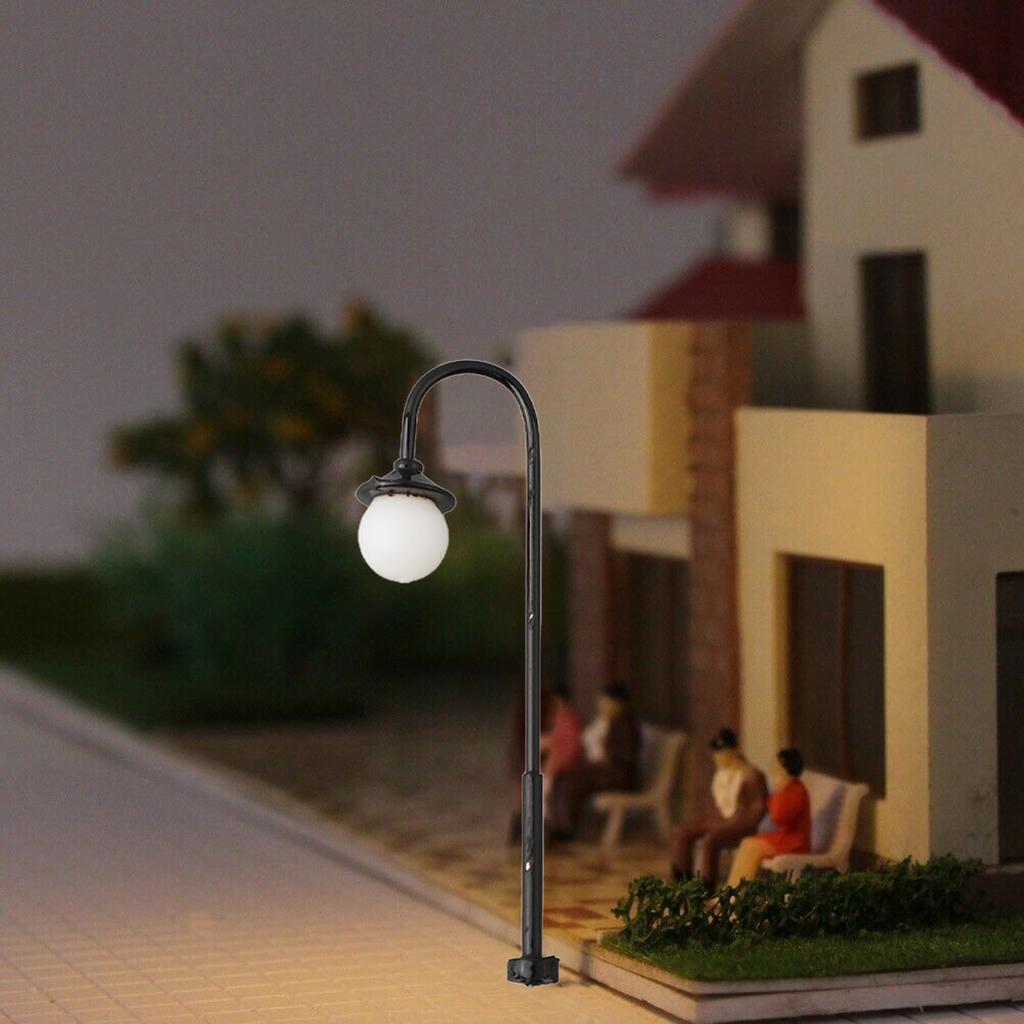 Approx. 45mm Complete Lamps Model Railway Led Street Lights With Wires And LEDs