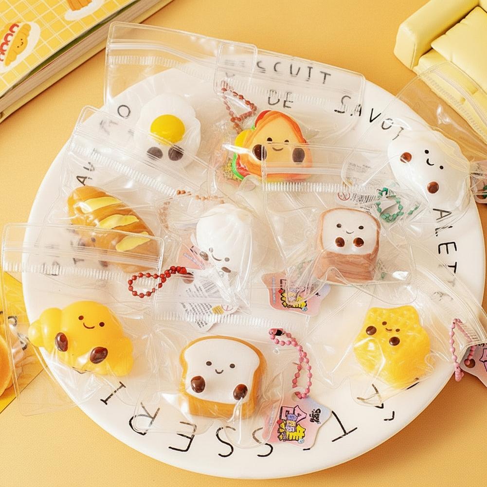 Kawaii Sandwich Dumpling Toy Soft Stress Relief Fidget Toys for Kids Adults Cute Food Play Simulation Toy