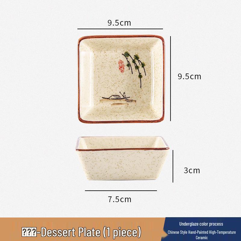 Japanese Bamboo & Wood Snack Box - 4-Compartment Plate for Pastries, Nuts, Seeds, & Dried Fruit