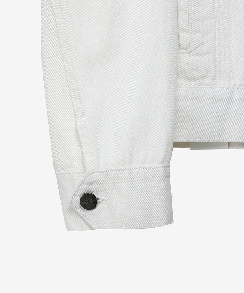Noirer Oversized Crop Denim Jacket (Cream)