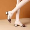 Fashion Summer New Fashion Sandals Women Mixed Color Fish Mouth Thick Heels Large Size Back Hollow Slip on Women Shoes Sandalias Mujer
