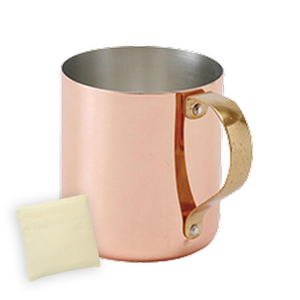 Pure Copper Mug with Made in Japan J-kitchens-SimpleBag Mirror, 300cc,