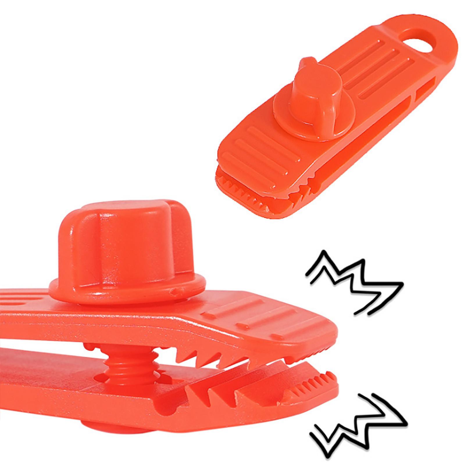 5PCS Outdoor Tent Clips Durable Plastic Tent Clamp Fastener for Securing Camping Tarps Canopies and Outdoor Shelter Accessories красный