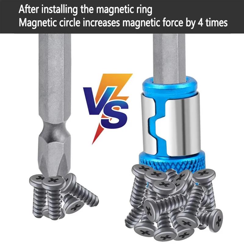 Universal Magnetic Ring Alloy Screwdriver Bit Anti-corrosion Strong Magnetizer Drill Bit Magnetic Tool