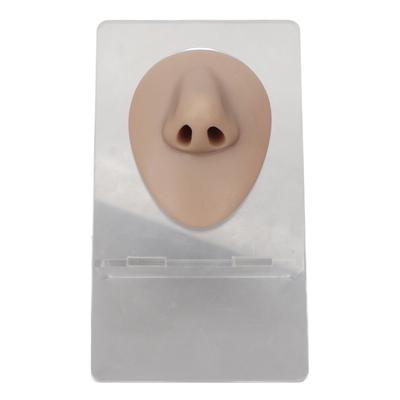 Silicone Nose Model 3D Simulated Nose Model with Acrylic Stand for Piercing Practice Jewelry
