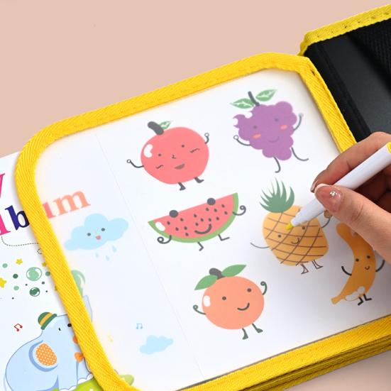 Children Drawing Book with Pens 6/10/14/16 Pages Erasable Painting Book Toddlers Boys Girls Educational