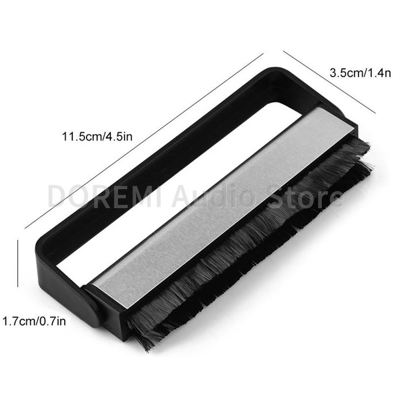 LP Vinyl Record Player Cleaning Brush Records Player Anti-Static Handle Carbon Fiber Brush Phonograph Turntables Plastic Brushes