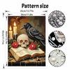 Halloween pearl painting art full pearl handmade diy home decorations raven crow skull roses candles book ornaments creative crafts
