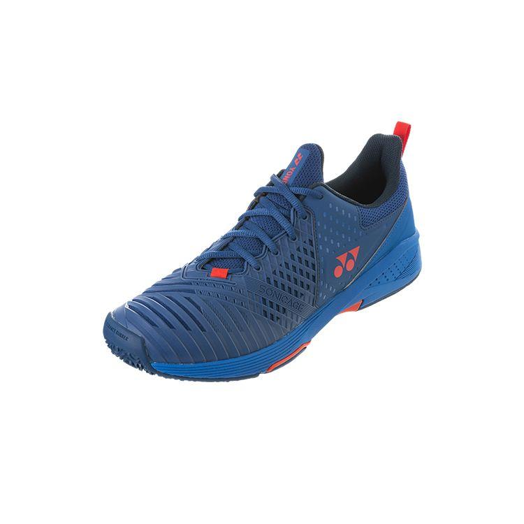 YONEX Breathable Comfortable Low-Top Tennis Shoes Unisex Sneaker Navy Red SHTS3MGCEX-097