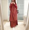 New 2022 Solid Color Swing Dress Robe Set