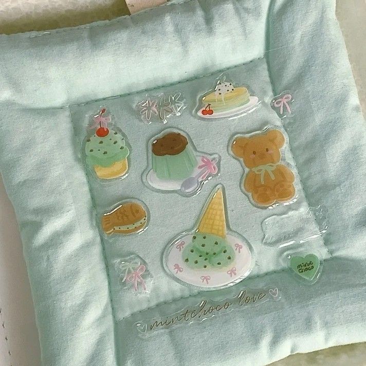 Cute Cake Wishing Pool 3D Relief Resin Sticker Girl Phone Case Laptop Transparent Jelly Decal Stationery Notebook DIY Decoration