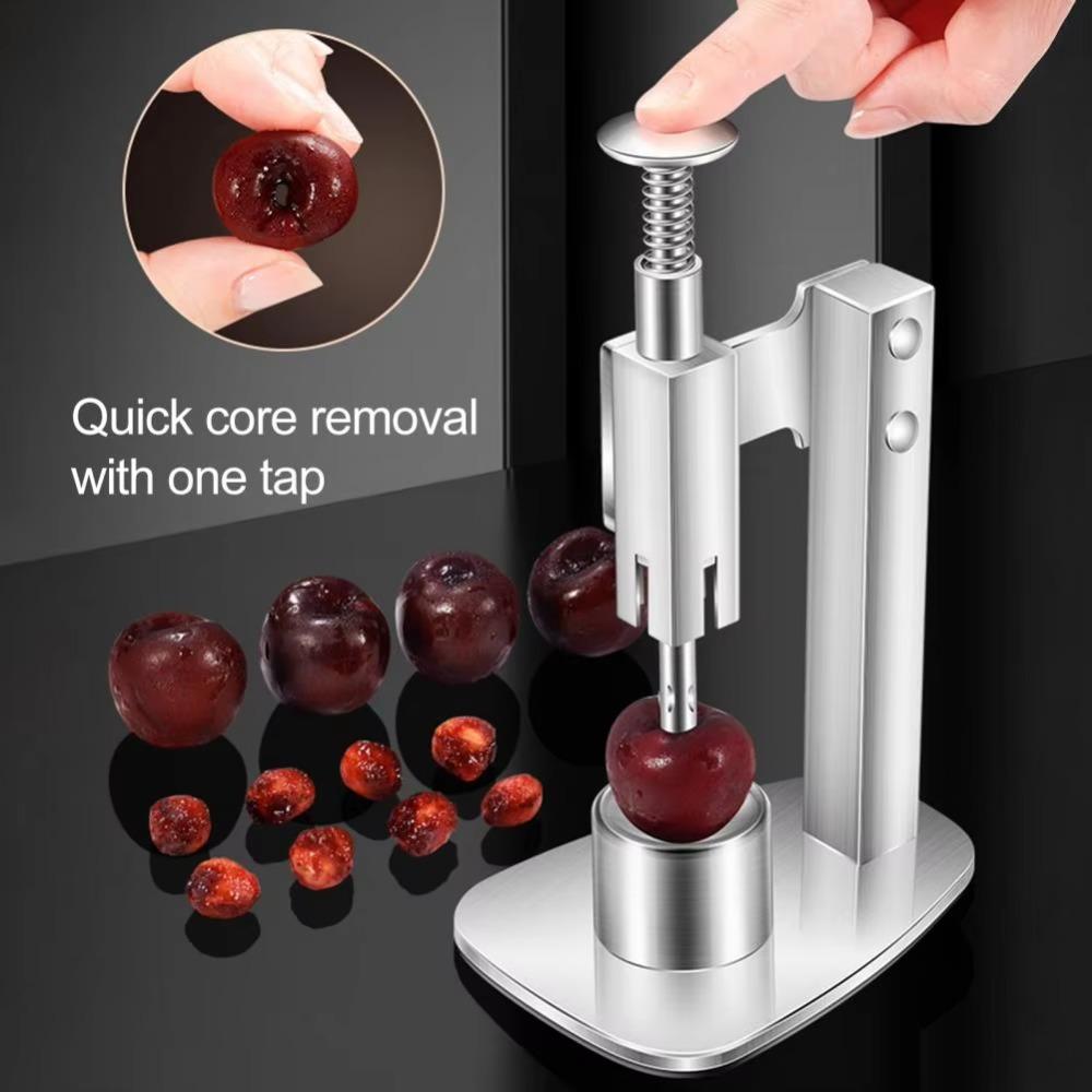 Labor-Saving Stainless Steel Red Dates Corer Press Type Cherry Pitter Olive Core Remover Plum