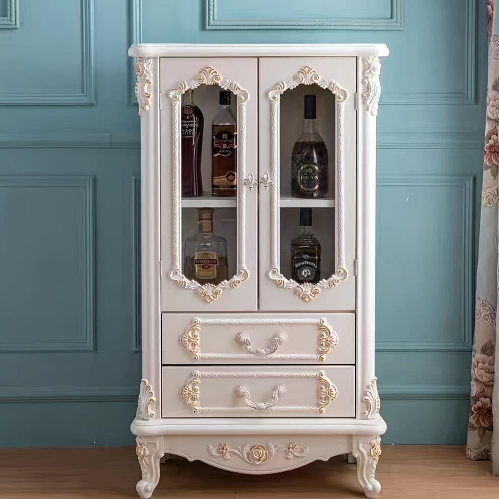 20 Pcs Decorative Wood Rose Flower Carved Appliques Corner Onlay 3.15 X 3.15 Inch DIY Unpainted Wooden Carved Corner Decal for Furniture Decoration