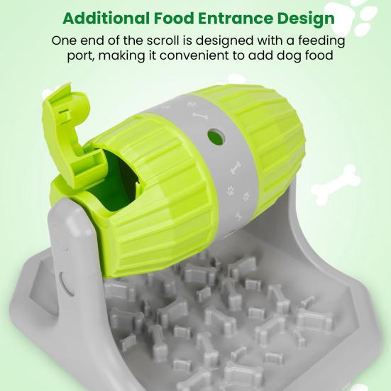 Interaktivní puzzle hračka pro dávkování jídla pro úlevu od úzkosti a nudy, výškově nastavitelná miska pro pomalé krmení psů malých a středních plemen, IQ trénink