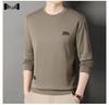 Men's Fleece-Lined Long-Sleeve Sweatshirt - Winter Casual Round Neck Top