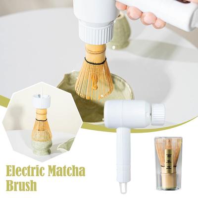 Set Frusta Elettrica per Matcha - Sbattitore Portatile Ricaricabile con Frusta e Supporto Sbattitore Elettrico Portatile per Amanti del Tè Matcha