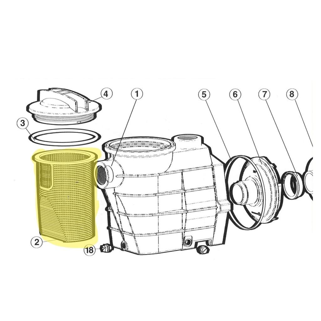 Pool Pump Basket Replacement Weatherproof Design Efficient Debris Collection Plastic Texture for Filtration Systems