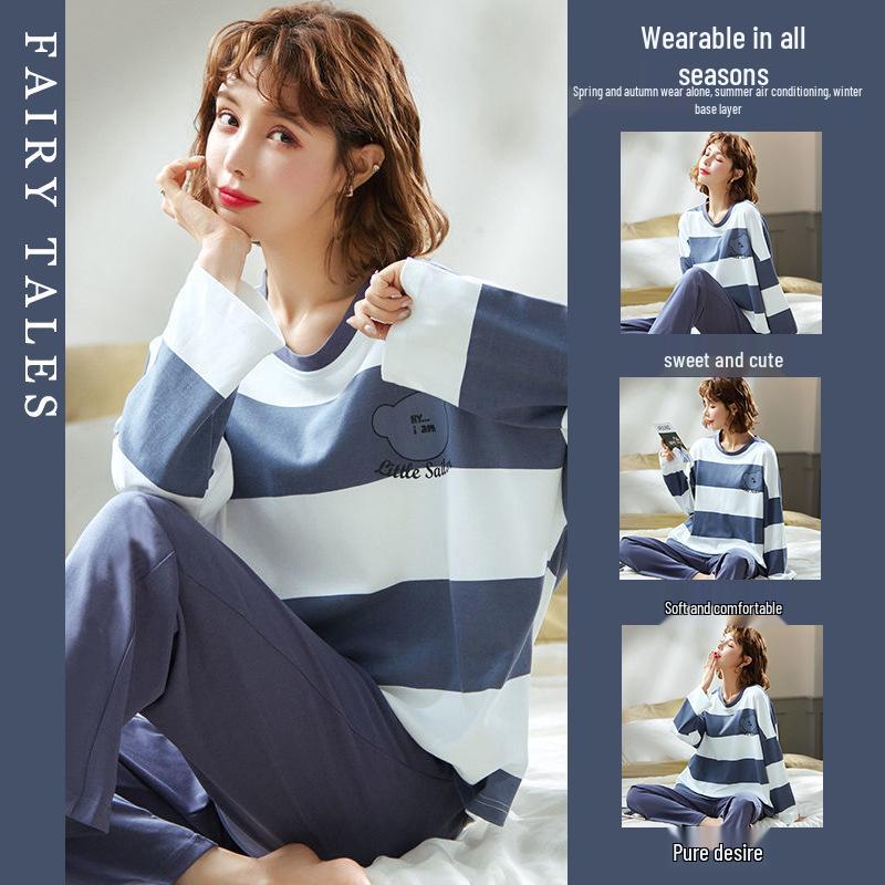 Women's Autumn/Winter Pajama Set: Cute, Girlish Long-Sleeve, Loose, Casual Homewear