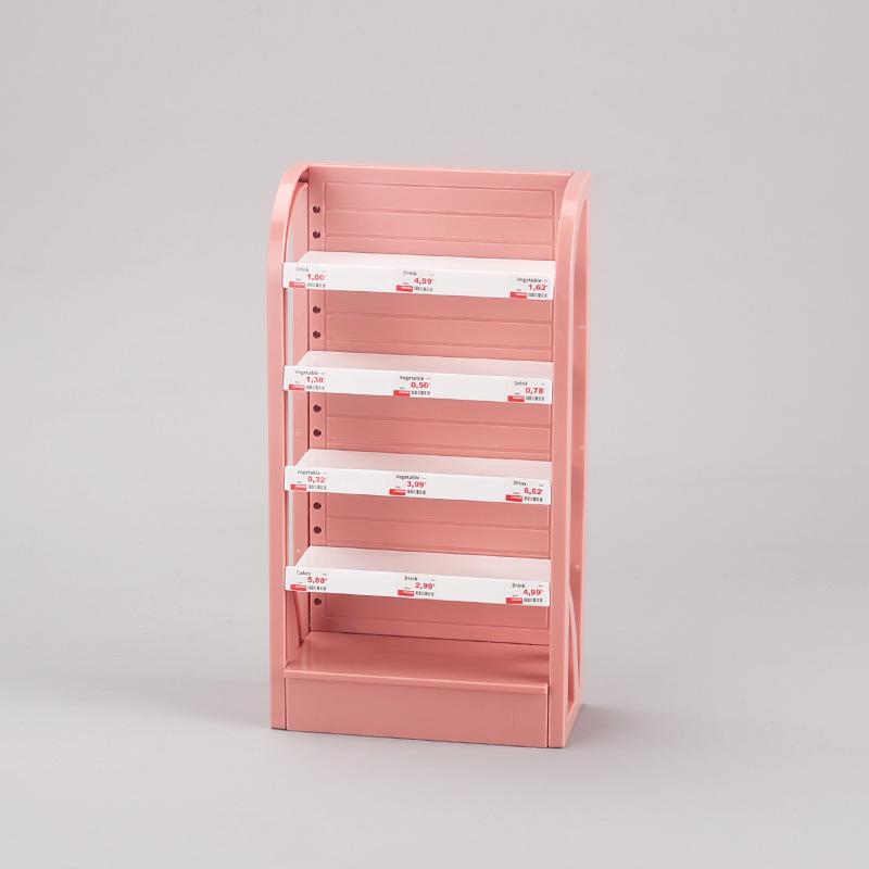 Mini Grocery Shelf Toy: Multi-Layer Dollhouse Display Rack for Kids' Pretend Play