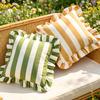 COMPRAORA 1PZ Federa per Cuscino in Velluto con Pizzo a Strisce 18X18 Pollici Federe Morbide Accoglienti per Divano Camera da Letto Soggiorno Decorazione per la Casa