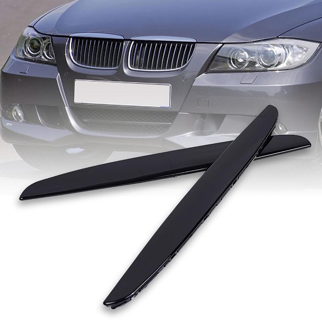 Runmade Facelift-Vorderstoßstange Nierengrill Mittelgrill Augenlid Schwarz für 2005 2006 2007 2008 BMW E90 3er Limousine