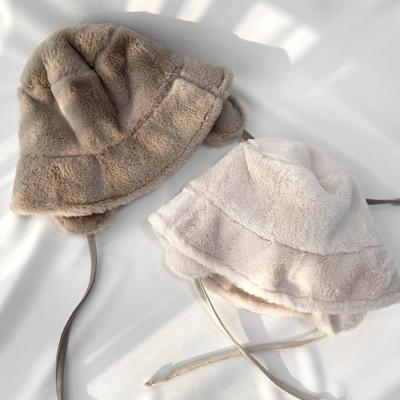 Women's Daily Soft Fur Earflap Bucket Hat