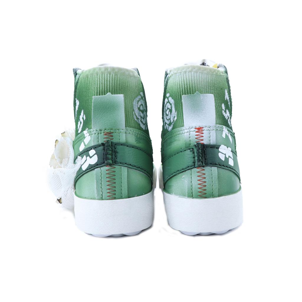 Nike Blazer Slip Resistant Abrasion Resistant Mid top Skateboard Shoes Unisex Green DD3111-100(Team147-)