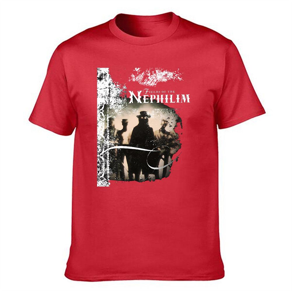 Unisexs Cotton TShirt Fields of the Nephilim Vintage Gothic Rock Band Graphic Tee