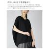 [And It] cocoon cotton knit Plain color V-neck short sleeve Thin summer knit pullover ladies F 55 Green A