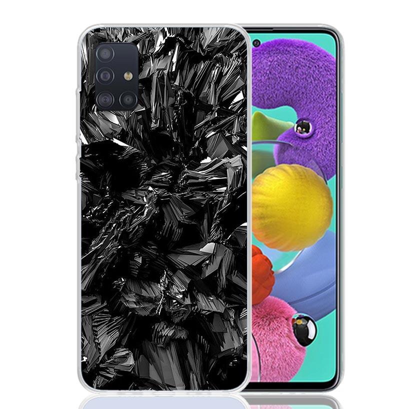 Forged Carbon Pattern Phone Case for Samsung Galaxy A52 A51 A50S A12 A22 A32 A72 A10S A30S A31 A71 Note 20 Ultra 10 Plus S10 Gal