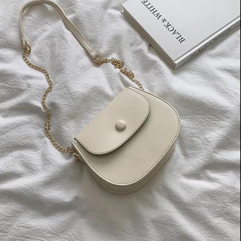 Mini Crossbody Bag Female Fashion Small Fresh Half-circle Saddle Bag Versatile Ins Single Shoulder Chain Bag Women Girls Cute Bag