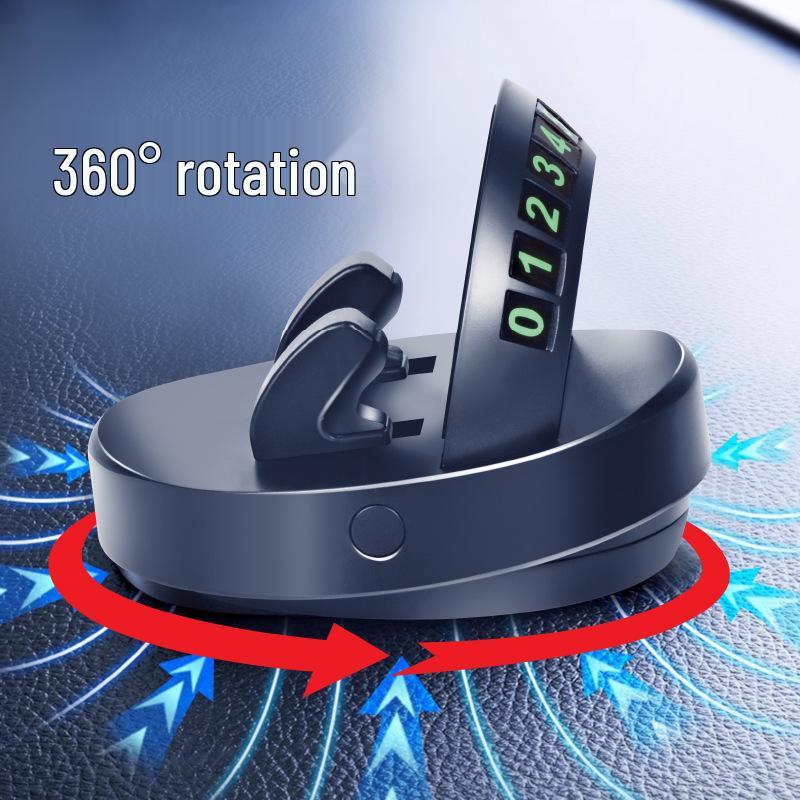 360° Rotating Dashboard Phone Holder with Parking Sign Adhesive