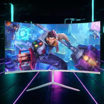 24palcový počítač pro elektronické sporty se zakřiveným displejem-FHD1080P VA monitor 144Hz c LED monitor 99% SRGB HDMI VGA zařízení pro nastavení sklonu Černá bílá