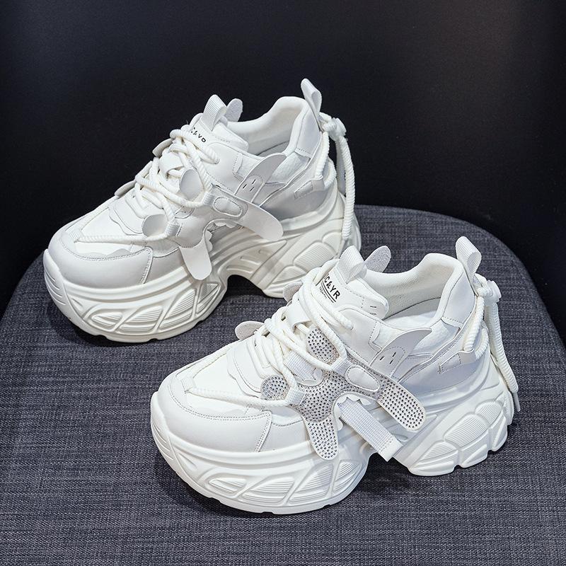 Internet celebrity dad shoes women 2025 spring small thick sole heightening explosion casual fashion versatile student women's shoes