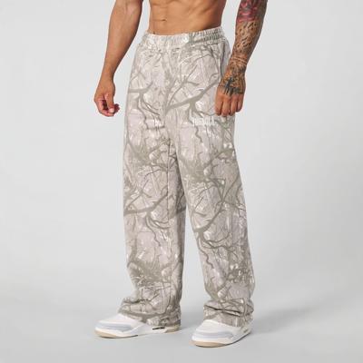 LUXEON Nuova Moda Americana Pantaloni con Stampa Mimetica Digitale Gamba Dritta per Sport e Fitness, Larghi e Wi
