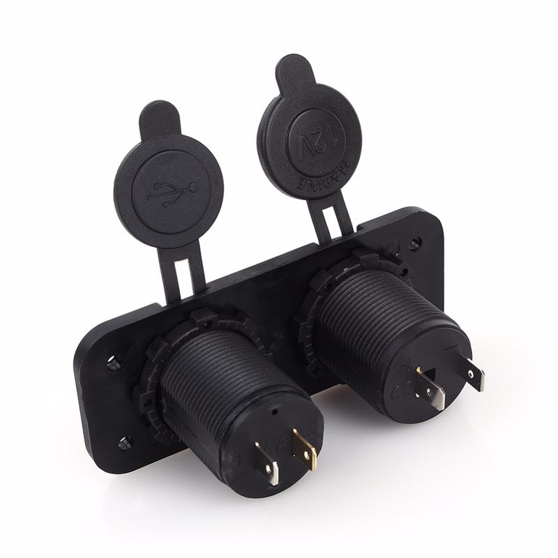 Dual USB Car Cigarette Lighter Socket Splitter 12V Charger Power Adapter Outlet Accessories