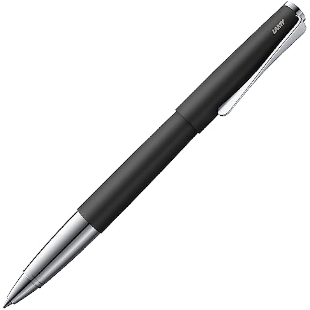 LAMY Studio Black Rollerball Pen Black - Elegant Metal Body Rollerball Pen - Propeller Clip & Lin...