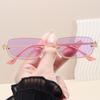 High-End Semi-Rimless Square Sunglasses – Trendy Unisex Sunscreen Shades