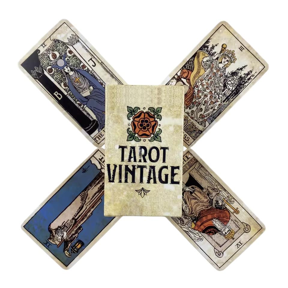 Tarot Vintage Prophecy Divination Deck Family Party Board Game Beginners Cards Fortune Telling Game Oracle Card