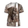 3D-utskrift Hästskjorta Unisex mode T-tröja för kvinnor Stor lös T-shirt med o-halsad T-shirt med kort ärm Fritidskläder Hästkläder