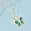 Emerald Butterfly Necklace Female Design High Sense Simple Versatile Collarbone Chain Jewelry