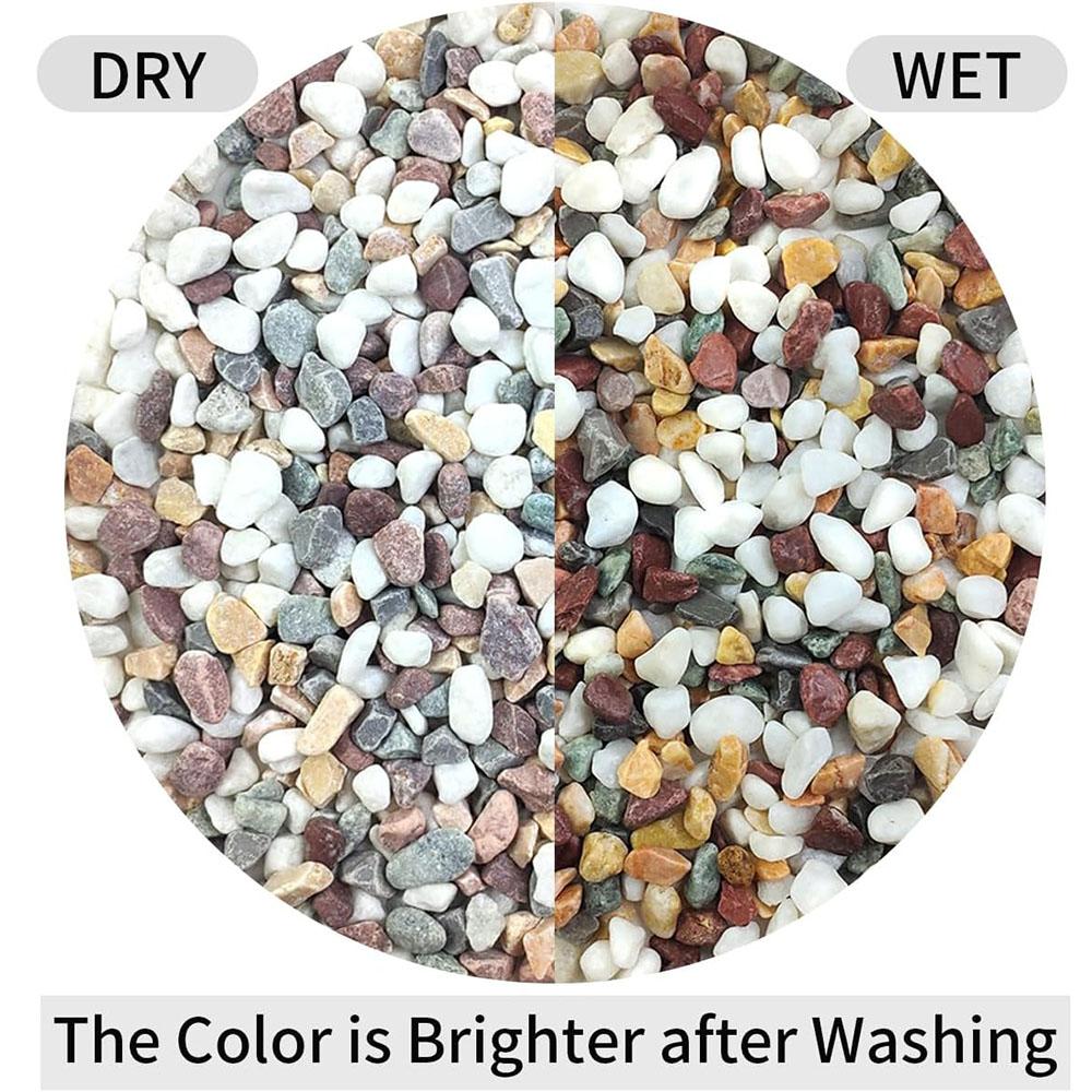 Natural Stone Gravel Pebbles Micro Landscape Garden Decor River Rocks Polished Stones Fish Tank Bottom Sand Mix Color