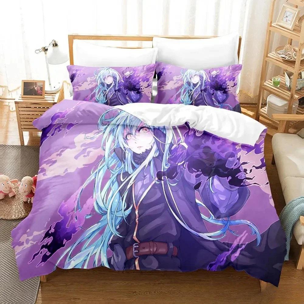 Kawaii Rimuru Tempest Bedding Set Single Twin Full Queen King Size Bed Set Adult Kid Bedroom Duvet Cover Sets 3D Print Anime Tool