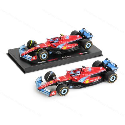 Bburago 1:43 Ferrari SF24 2024 GP Miami F1 Formuła Wyścigowy Samochód Statyczna Symulacja Metalowy Odlew Model Samochodu Akrylowe Pudełko