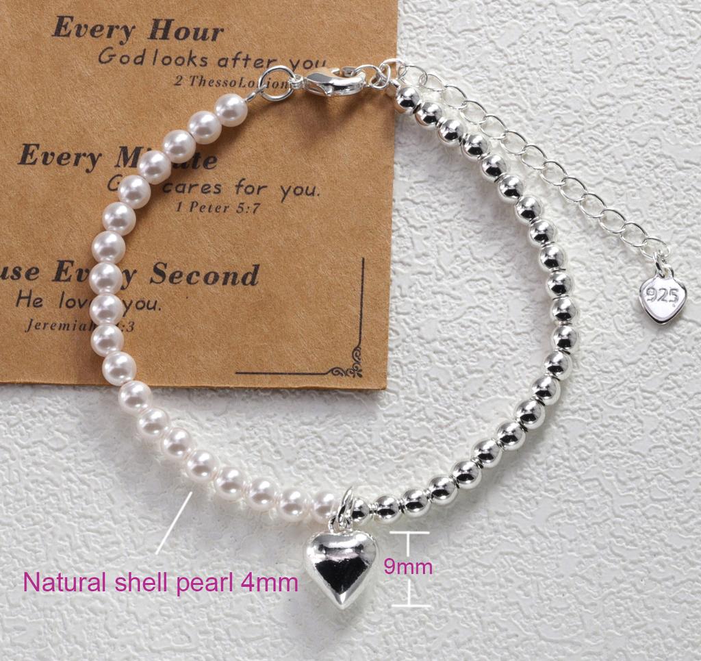 925 Silver Geometric Square Round Bead Bracelet For Women Personality Temperament Simple Hand Jewelry Party