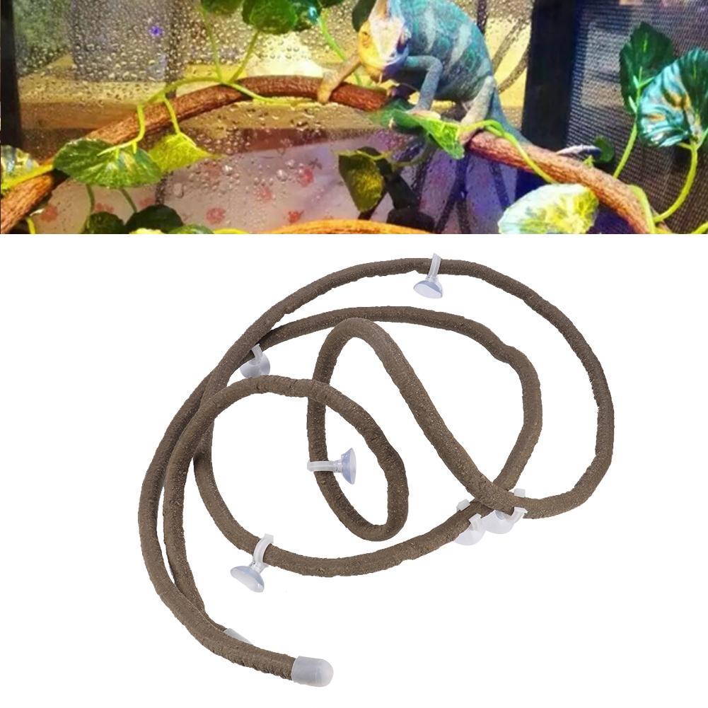 Yapay Sürüngen Tırmanma Dalı Esnek Orman 9.84ft Rattan Uzun Asma Habitat Dekoru(L)