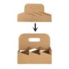 10pcs Cup Disposable Drink Carrier for Delivery with Handle Kraft Paperboard Cup Holder Cup Carriers for Hot Cold Coffee Drinks
