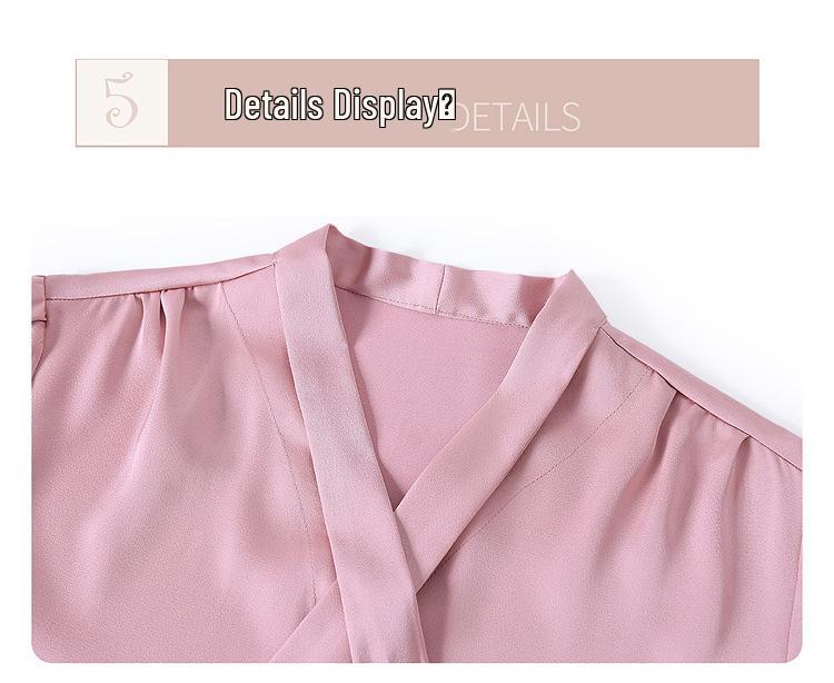 2025 Spring Women's Fashion: Casual V-Neck Chiffon Blouse in New Chinese Style